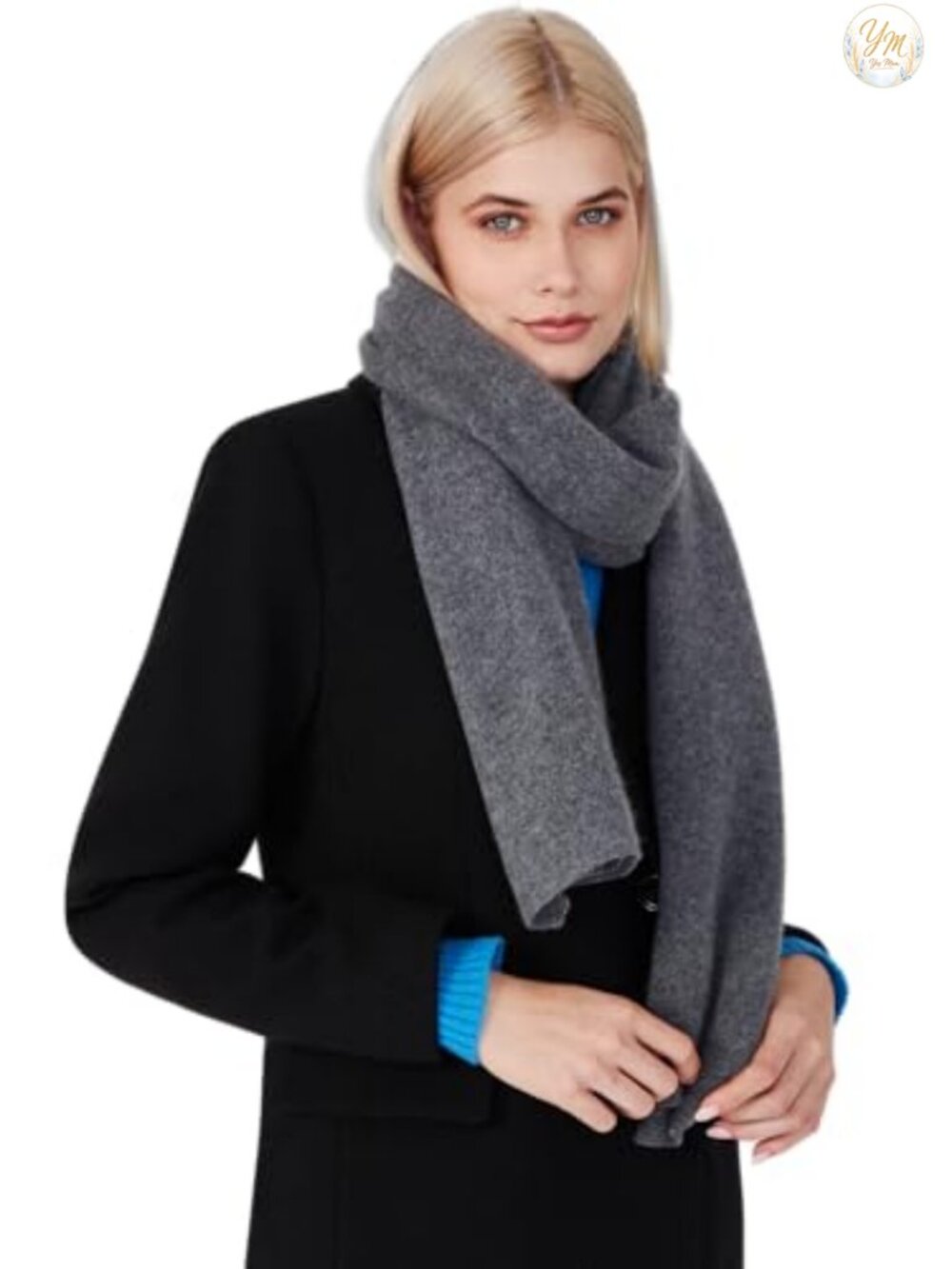 100% Cashmere Knitted Scarf for Women, Extra Warm Winter Wrap